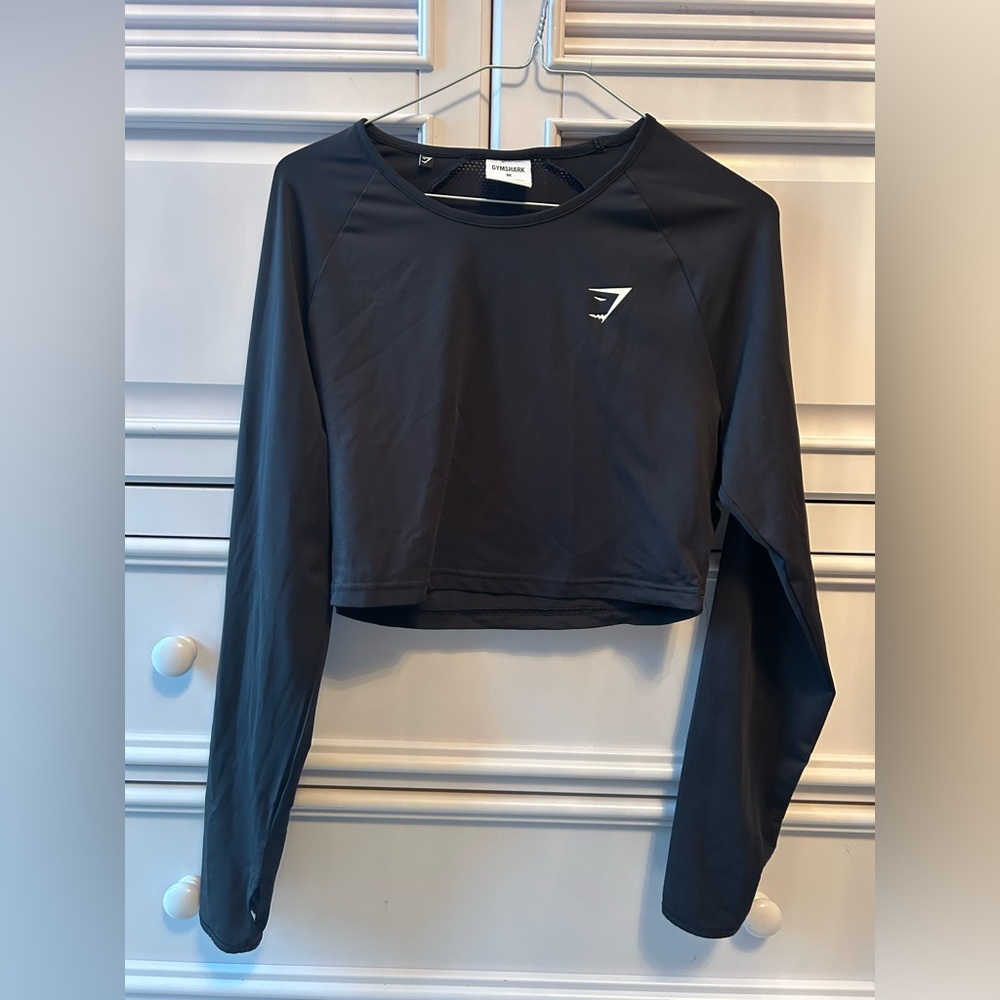 Gymshark Black Long Sleeve Crop Top